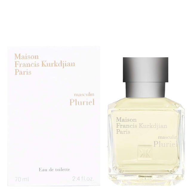 Experience the essence of sophistication with Maison Francis Kurkdjian Masculin Pluriel Eau de Toilette. This captivating fragrance for men blends modern fougere accords with a refreshing burst of lavender and grapefruit. The heart reveals a smoky embrace of cedar and leather, while deep vetiver and patchouli provide a rich, earthy finish. Perfect for the modern gentleman, this 300-gram scent is a must-have addition to your fragrance collection. Discover the allure of Masculin Pluriel, where elegance meets contemporary style.