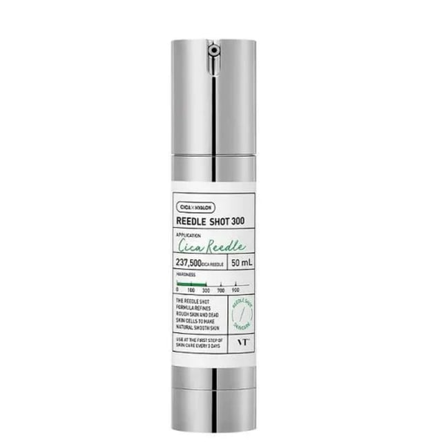 Transform your skin with VT Cosmetics Skincare Mild Reedle Shot 300. This powerful 50ml treatment features around 237,500 micro-needles designed to exfoliate and clear congested pores effectively. It boosts hydration, smooths uneven textures, and targets signs of sensitivity and aging, resulting in a clearer, revitalized complexion. Ideal for women's skincare routines, this cruelty-free product is perfect for your nightly application after cleansing. Experience the difference and unveil your skin's natural beauty with this innovative formula.