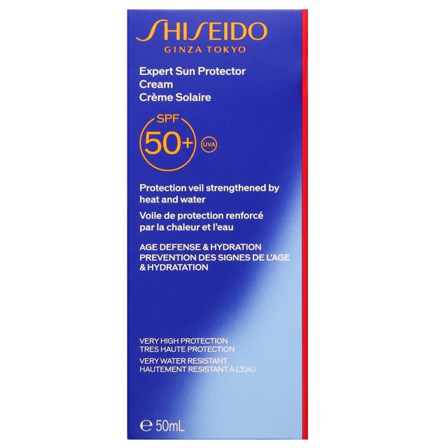 Shiseido Sun Care Expert SPF50+ Face & Body Cream for Ultimate Protection - 50ml Shield your skin from harmful UV rays with Shiseido Sun Care Expert SPF50+ Face & Body Cream. This advanced sun protector features cutting-edge SynchroShield technology, which enhances its effectiveness against heat, water, and sweat. Enjoy a lightweight, hydrating formula that provides continuous coverage and helps prevent skin oxidation with NatureSurge Complex. Suitable for all skin types, this unisex cream is perfect for daily use. Apply generously before sun exposure and reapply every two hours for maximum protection. This 50ml cream is essential for your sun care routine.