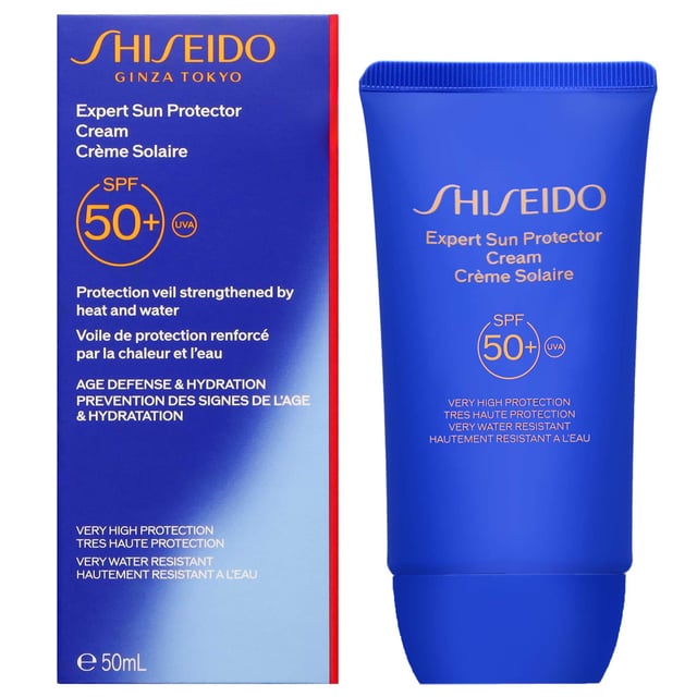 Shiseido Sun Care Expert SPF50+ Face & Body Cream for Ultimate Protection - 50ml Shield your skin from harmful UV rays with Shiseido Sun Care Expert SPF50+ Face & Body Cream. This advanced sun protector features cutting-edge SynchroShield technology, which enhances its effectiveness against heat, water, and sweat. Enjoy a lightweight, hydrating formula that provides continuous coverage and helps prevent skin oxidation with NatureSurge Complex. Suitable for all skin types, this unisex cream is perfect for daily use. Apply generously before sun exposure and reapply every two hours for maximum protection. This 50ml cream is essential for your sun care routine.