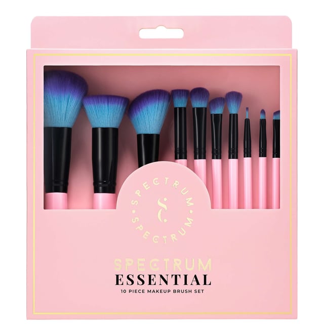 Elevate your makeup game with the Spectrum Millennial Pink 10 Piece Essential Makeup Brush Set. This award-winning collection is designed for makeup enthusiasts and professionals alike, featuring 10 essential brushes in a chic pink design. Each brush is crafted with silky-soft bristles that blend powders, liquids, and creams seamlessly, allowing you to achieve a flawless finish every time. Perfect for foundation, eyes, brows, and lips, this set includes everything you need for makeup perfection. Unleash your creativity and create stunning looks effortlessly.