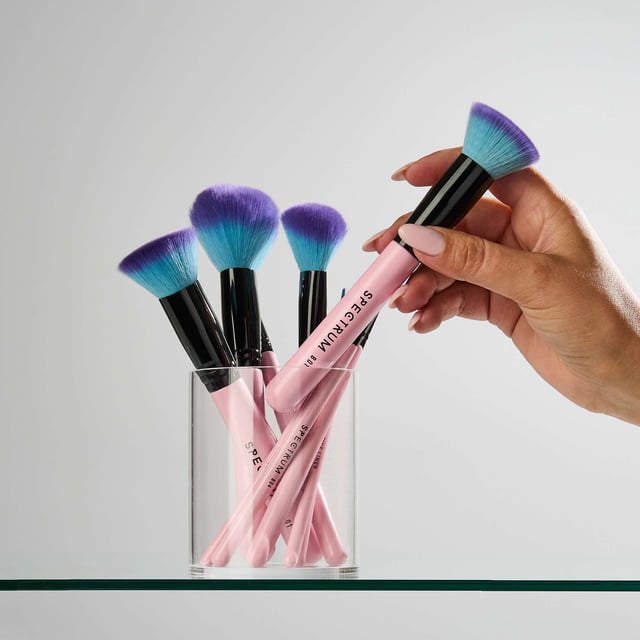 Elevate your makeup game with the Spectrum Millennial Pink 10 Piece Essential Makeup Brush Set. This award-winning collection is designed for makeup enthusiasts and professionals alike, featuring 10 essential brushes in a chic pink design. Each brush is crafted with silky-soft bristles that blend powders, liquids, and creams seamlessly, allowing you to achieve a flawless finish every time. Perfect for foundation, eyes, brows, and lips, this set includes everything you need for makeup perfection. Unleash your creativity and create stunning looks effortlessly.