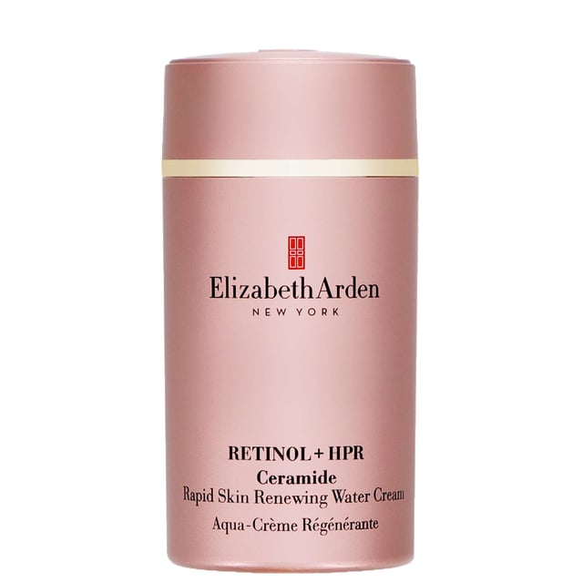 Discover the rejuvenating power of Elizabeth Arden Ceramide Retinol + HPR Water Cream. This advanced moisturizer is formulated with a potent blend of retinol, HPR, peptides, ceramides, and hyaluronic acid to restore vitality and bounce to your skin. Experience intense hydration that nourishes and supports a luminous complexion while effectively addressing wrinkles, dark spots, and uneven texture. Ideal for women seeking youthful, radiant skin. Simply apply to a cleansed face and neck for optimal results. Suitable for all skin types, this 50 ml cream is a must-have in your skincare routine.