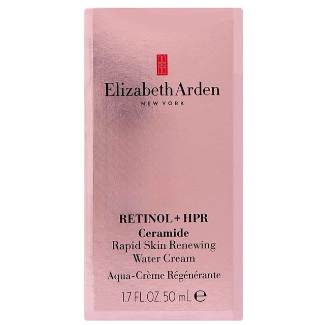 Discover the rejuvenating power of Elizabeth Arden Ceramide Retinol + HPR Water Cream. This advanced moisturizer is formulated with a potent blend of retinol, HPR, peptides, ceramides, and hyaluronic acid to restore vitality and bounce to your skin. Experience intense hydration that nourishes and supports a luminous complexion while effectively addressing wrinkles, dark spots, and uneven texture. Ideal for women seeking youthful, radiant skin. Simply apply to a cleansed face and neck for optimal results. Suitable for all skin types, this 50 ml cream is a must-have in your skincare routine.
