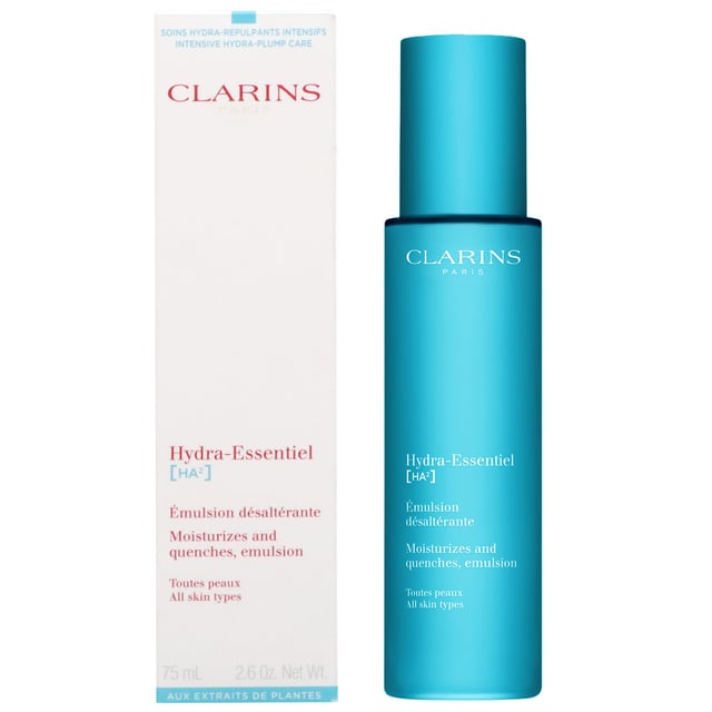 Experience the ultimate hydration with Clarins Hydra-Essentiel [HA²] Emulsion, a luxurious skin-softening formula designed for women. Enriched with hyaluronic acid, this emulsion can hold multiple times its weight in water, delivering intense moisture to your skin. Infused with Leaf of Life extract, it enhances comfort and radiance, while White Horehound protects against environmental pollutants. For best results, apply daily to a cleansed face and neck, and enjoy a rejuvenated complexion. Perfect for all skin types, this new product is a must-have in your skincare routine.