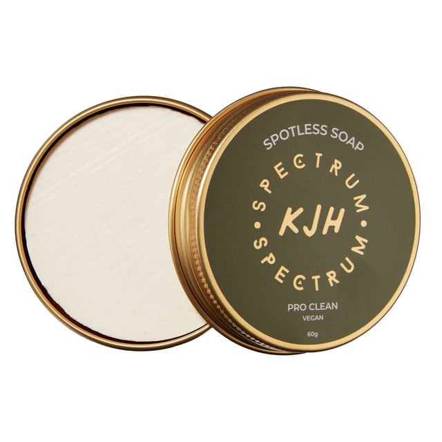 Discover the Spectrum Katie Jane Hughes Professional Brush Cleaning Soap, specially designed for beauty enthusiasts. This effective brush cleaner, infused with a fresh clean cotton scent, effortlessly removes makeup residue. Simply wet your brush, lather it in the soap, and gently rub on a silicone mat to eliminate product buildup. Rinse and let your brushes dry for a spotless finish. Ideal for women who value professional-grade tools, this 90-gram soap ensures your brushes stay in top condition, enhancing your makeup application experience.