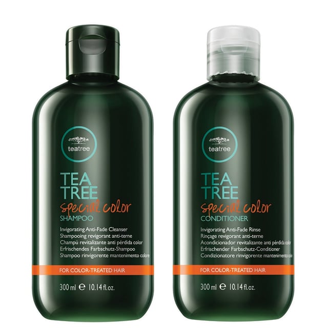 Discover the rejuvenating power of the Paul Mitchell Tea Tree Special Color Shampoo & Conditioner Set. This duo features a 300ml shampoo that cleanses away impurities while protecting your hair color with rooibos tea botanicals. Experience vibrant, lustrous hair with invigorating tea tree oil, peppermint, and lavender. The matching 300ml conditioner moisturizes and detangles, leaving your hair healthy and manageable. Both products are paraben-free, vegan, gluten-free, and color-safe, making them ideal for all hair types. Elevate your hair care routine with this essential set.