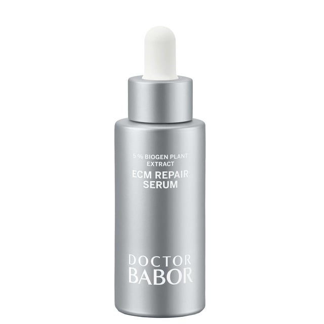 Transform your skincare routine with BABOR Doctor Babor ECM Repair Serum. Infused with fermented Lactobacillus extract and hydrolyzed lupine protein, this serum enhances the structure of your skin's extracellular matrix while promoting the synthesis of elastin, hyaluronic acid, and collagen. Enriched with BIOGEN plant extract, natural moisturizing factors, and panthenol, it strengthens your skin's protective barrier for a firmer, smoother appearance. Ideal for daily use, apply it after cleansing for optimal results, especially when paired with complementary BABOR products.