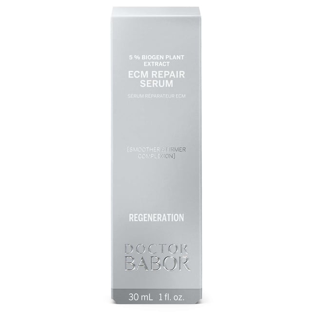 Transform your skincare routine with BABOR Doctor Babor ECM Repair Serum. Infused with fermented Lactobacillus extract and hydrolyzed lupine protein, this serum enhances the structure of your skin's extracellular matrix while promoting the synthesis of elastin, hyaluronic acid, and collagen. Enriched with BIOGEN plant extract, natural moisturizing factors, and panthenol, it strengthens your skin's protective barrier for a firmer, smoother appearance. Ideal for daily use, apply it after cleansing for optimal results, especially when paired with complementary BABOR products.