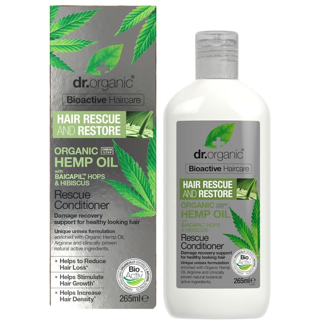 Revitalize your hair with Dr Organic Hemp Oil Rescue Conditioner, designed specifically for fine and thinning hair. This vegan-friendly formula is enriched with essential fatty acids and Omega 3, 6, and 9, promoting healthy hair growth while reducing hair loss. Experience the benefits of Baicapil™, a blend of plant actives that stimulates growth and enhances hair density. With regular use, this conditioner protects and energizes your hair, leaving it looking vibrant and healthy. For optimal results, pair it with our complete 3 Step Hair Rescue Program.
