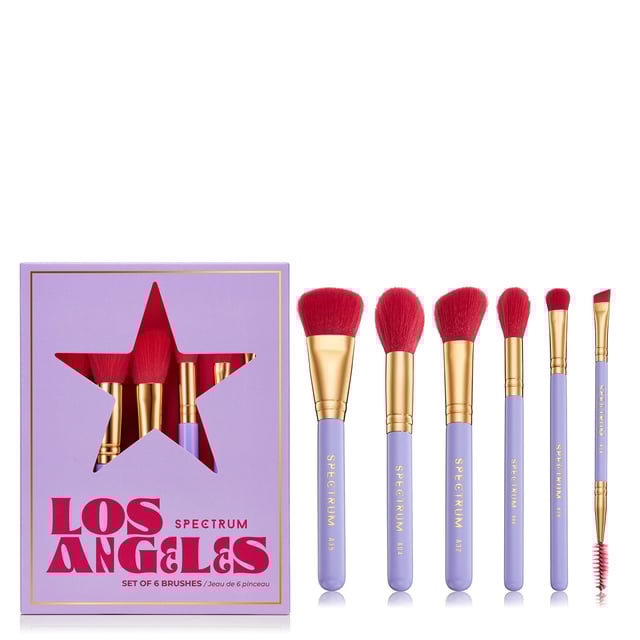 Elevate your beauty routine with the Spectrum Los Angeles 6-Piece Makeup Brush Set, designed for the stylish traveler. This luxurious brush set includes six essential tools for flawless face and eye makeup application, perfectly sized to fit in your carry-on. Whether you're jet-setting to glamorous destinations or simply want to bring a touch of elegance to your daily routine, these brushes are a must-have. Crafted for women who appreciate quality and design, this set is your perfect travel companion.