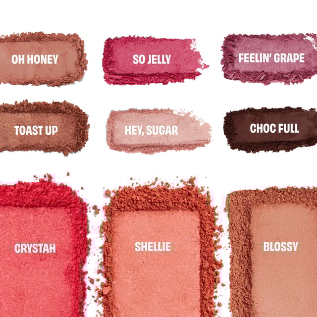 Benefit Limited Edition Treat Yourself Gorgeous! Eyeshadow and Blush Palette - 302 grams Indulge yourself with the Benefit Limited Edition Treat Yourself Gorgeous! Palette, featuring an exquisite collection of mini cheek treats and eyeshadows. This set includes silky-soft, buildable blushes in delightful pinks and peaches, perfect for achieving a radiant glow. Choose from Shellie for a soft shimmer, Crystah for a strawberry pink flush, or Blossy for a matte apricot finish. Plus, enjoy six stunning eyeshadows in both shimmer and matte finishes. Ideal for any occasion, this palette is a must-have for beauty enthusiasts.