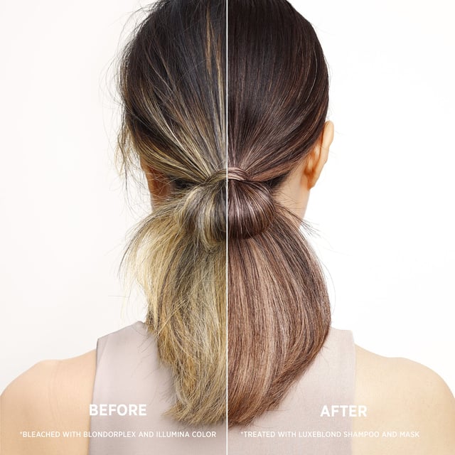 Transform your blonde hair with the System Professional LuxeBlond Hair Mask, expertly designed to reduce breakage by up to 99%. This regenerating formula not only strengthens your hair from within but also instantly neutralizes unwanted brassy and yellow tones, achieving the perfect cool blonde look. Infused with LipidCode Complex and violet pigments, it revitalizes and nourishes your blonde strands, enhancing their natural beauty. Suitable for women, this 200ml hair mask is a must-have for anyone seeking luxurious, healthy blonde hair.