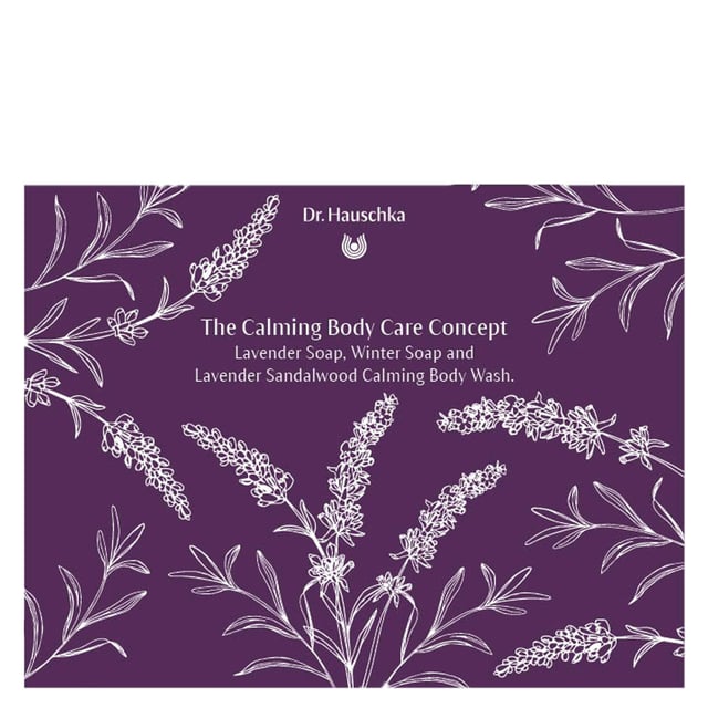 Indulge in the soothing experience of the Dr. Hauschka Calming Body Care Gift Set, crafted with 100% natural and organic ingredients, certified by NATRUE. This set is perfect for sensitive skin, free from harmful synthetic additives, and never tested on animals. It includes a limited edition 150ml Lavender Sandalwood Calming Body Wash, a 60g Winter Soap, and a 60g Lavender Soap, all designed to cleanse and nourish your body while providing a calming aroma. Elevate your self-care routine with this luxurious travel-friendly set.