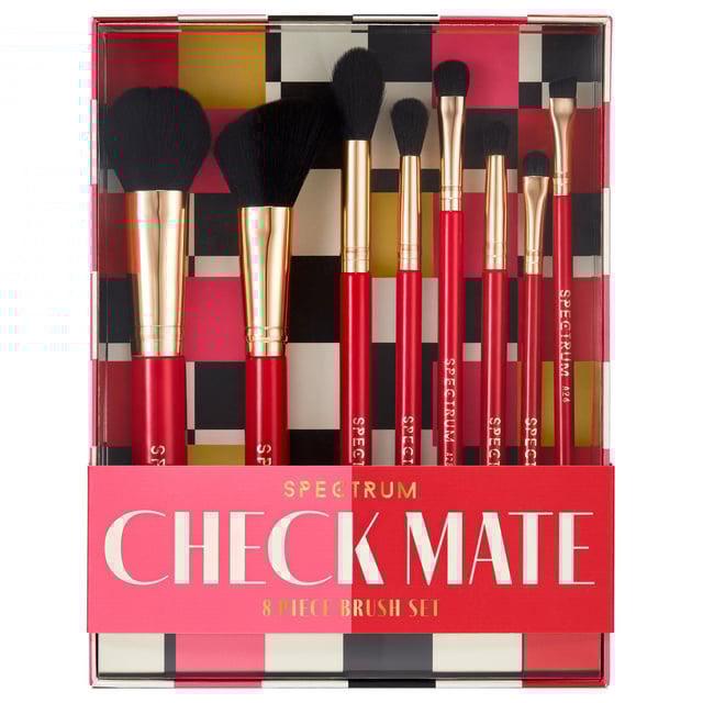 Elevate your makeup routine with the Spectrum Beauty Games Check Mate 8 Piece Makeup Brush Set. This essential collection features all the tools you need for flawless complexion, stunning eye looks, and perfectly groomed brows. Crafted for women who love to express their beauty, this set is perfect for creating everything from everyday looks to glamorous evening styles. Each brush is designed for precision and ease of use, ensuring you always make the right moves in your beauty game. Unleash your creativity and achieve professional results with every application.
