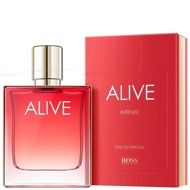 Discover the essence of bold femininity with HUGO BOSS BOSS Alive For Her Intense Eau de Parfum. This powerful fragrance embodies the adventurous spirit of the BOSS woman, encouraging you to embrace life's challenges with confidence. Featuring vibrant top notes of raspberry that radiate positivity, a heart of vetiver that symbolizes strength, and a base of sensual benzoin that leaves a lasting impression. Encased in a stunning bottle adorned with a golden ornament, this perfume is not just a scent, but a statement. Perfect for women who dare to live passionately.