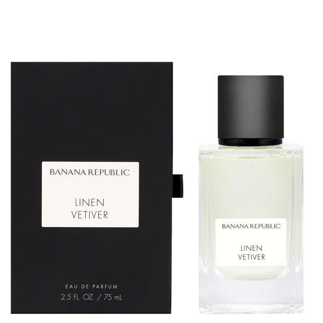Experience the fresh and earthy aroma of Banana Republic Linen Vetiver Eau de Parfum Spray. This unisex fragrance opens with zesty bergamot, spicy cardamom, and refreshing petitgrain, creating a vibrant introduction. The heart reveals floral notes of iris, hyacinth, and jasmine, while the base features dry vetiver, warm amber, sensual musk, and rich moss. Perfect for any occasion, this 75ml spray offers a delightful scent that lingers throughout the day. Embrace the essence of nature with this exquisite perfume.
