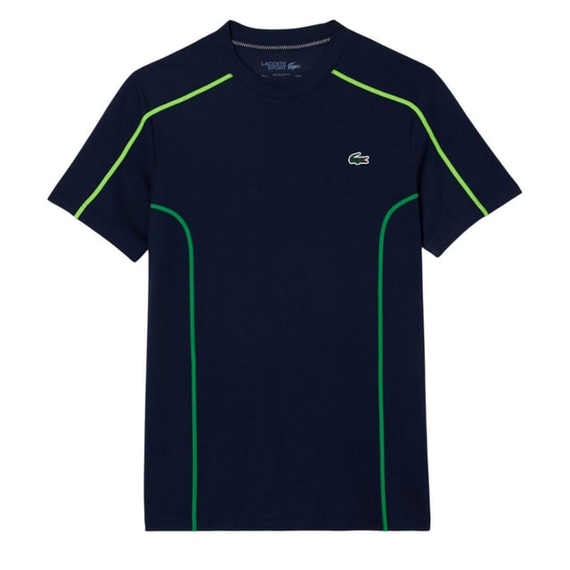100% Polyester. Stof: Pique. Ontwerp: Contraststreep, effen, siliconen logo. Hals: Crew Neck. Mouwtype: Korte mouwen. Stoftechnologie: Vochtafvoerend, Ultra Dry. Geschikt: Regelmatig. Duurzaamheid: Gemaakt van gerecycled materiaal. XS: 34 in.
