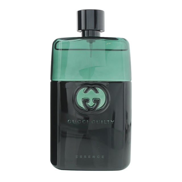 Gucci Guilty Pour Homme Essence Eau de Toilette is an Aromatic Fougere fragrance for men. Launched in 2024, this refined scent is best suited for the warmer seasons and ideal for daytime wear. It offers a clean and contemporary blend of aromatic herbs, radiant florals, and earthy woods, creating a sophisticated and effortlessly stylish fragrance.   

The fragrance opens with a fresh burst of lavender, complemented by the subtle spice of coriander, introducing a smooth and invigorating start. The heart reveals the luminous pairing of orange blossom and neroli, lending a citrusy floral elegance that is both bright and modern. The base settles into a warm and grounding fusion of patchouli and cedar, delivering a woody and masculine trail with a lasting impression.    

Ideal for those who appreciate fresh, aromatic, and modern fougère compositions, Gucci Guilty Pour Homme Essence is a confident and polished scent, housed in a classic sleek black bottle with green coloured glass that reflects its vibrant and contemporary character.    

Top Notes: Lavender, Coriander.  
Middle Notes: Orange Blossom, Neroli.  
Base Notes: Patchouli, Cedar.    

How to Apply: Apply it to your body's warmest points, such as the crease of your elbows and wrists, to intensify the longevity of the fragrance. Avoid rubbing after application, as this will reduce the longevity of the fragrance.   

For wrist application, apply the fragrance after hand washing.