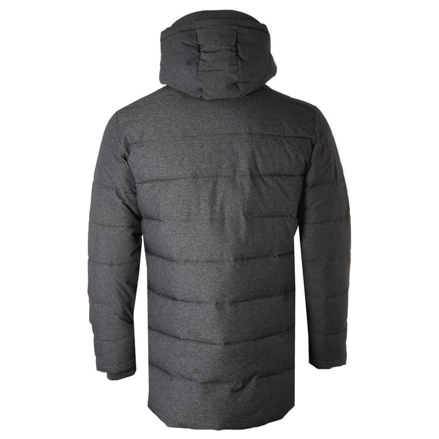 Materiaal: Polyester. Vulling: Lichtgewicht, Synthetisch. Stof: Nylonmix. Ontwerp: Eenvoudig. Stof Technologie: Weerbestendig. Merkknopen, Merkritstrekker. Halslijn: Kapitein. Mouwtype: Met lange mouwen. Manchet: Geribd, Storm-manchet. Kapkenmerken: Verstelbaar, Trekkoord. Geschikt: Regelmatig. Zakken: 3 borstzakken, 2 zijzakken. Sluiting: Verborgen, Drukknoopsluiting, Tweewegrits. S: 38 in. M: 40 in.