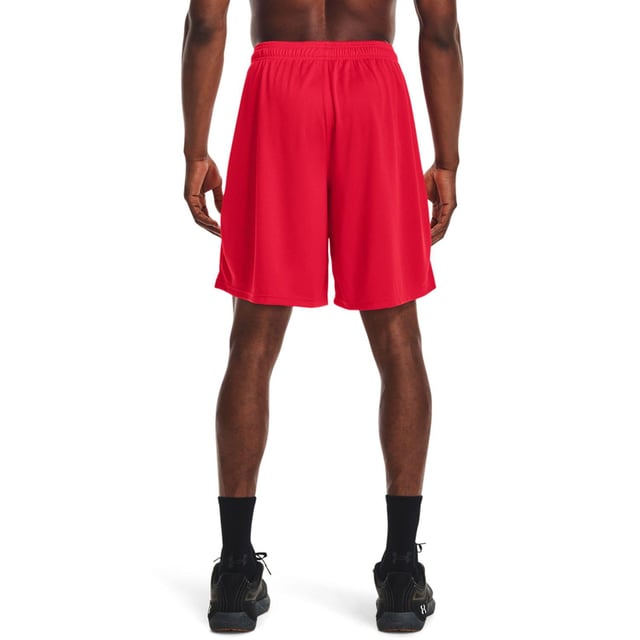 100% Polyester. Fabric: Mesh, Stretch. Design: Logo, Plain. Pockets: 2 Side Pockets, Open Pockets. Fabric Technology: Breathable, Lightweight, Moisture Wicking, Quick Dry, Soft, UA Tech. Waistline: Drawcord, Elasticated. Unlined. Fit: Regular.