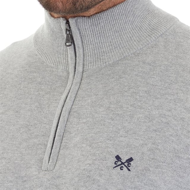 This sweater is perfect for year-round wear. Featuring a zip neck with contrast stripes inside neckline, and an embroidered crew oars logo on the chest. This sweater exudes sophistication and luxury.

29" Shoulder to Hem.