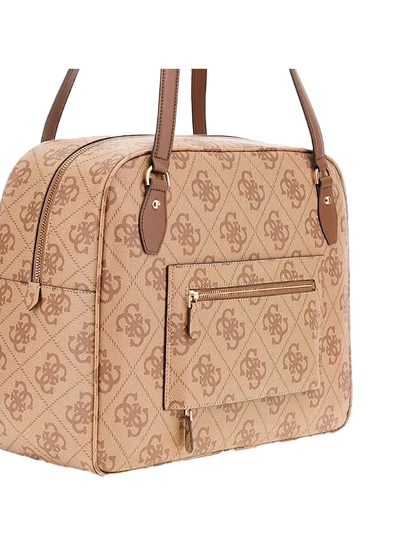Sac de voyage Guess Berta Femme Beige Polyurethane. Authentique Bagagerie de la marque Guess - design streetwear/sportswear de Guess - Guess pour Femme fashion, parfait pour la vie de tous les jours - Sac de voyage Guess de couleur Beige s'associe parfaitement avec le reste de votre dressing - matiere Polyurethane confortable -   classic - Berta -