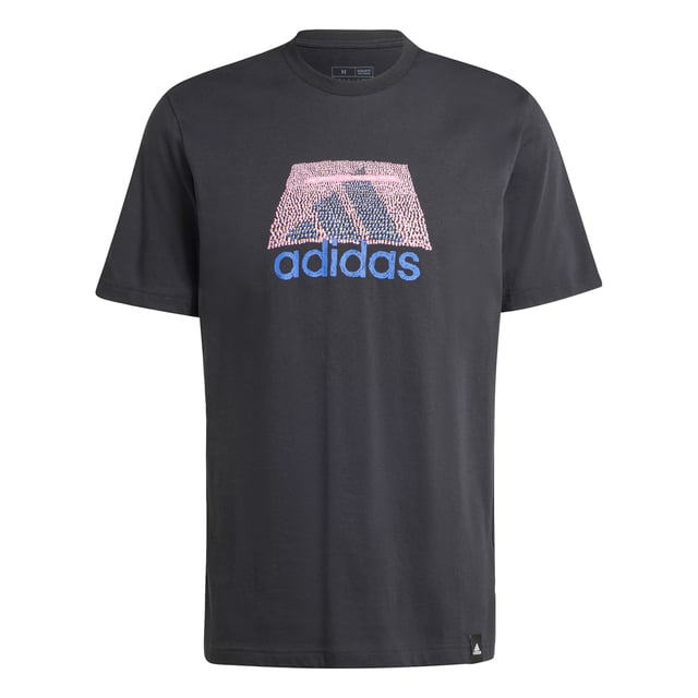 This adidas tee lets you rep your play everywhere you go. It features a rubber screenprint graphic and a stitched-down woven sign-off label. The pure cotton build is perfect paired with joggers for a casual coffee meetup or distressed jeans for a night out.  - Regular fit - Ribbed crewneck - 100% cotton  Shipped by adidas