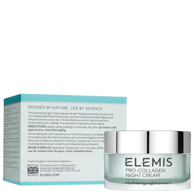 Discover the ELEMIS Pro-Collagen Night Cream, a luxurious essential for mature skin. This rejuvenating cream enhances your skin's natural recovery overnight, promoting improved firmness and elasticity. Infused with sesame and avocado oils, it delivers antioxidants to protect your skin and unveil a firmer appearance. Apply to cleansed face each evening for best results. ELEMIS is committed to sustainability, sourcing natural ingredients responsibly.