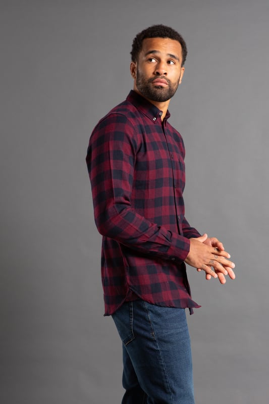 This long sleeve, gingham flannel shirt from French Connection is a go-to. Features large gingham checks, French Connection branding tab, chest pocket, button-down collar, and button cuffs. Made from cotton fabric to ensure high quality and comfortable wear. This shirt looks great buttoned up or open with a t-shirt underneath.