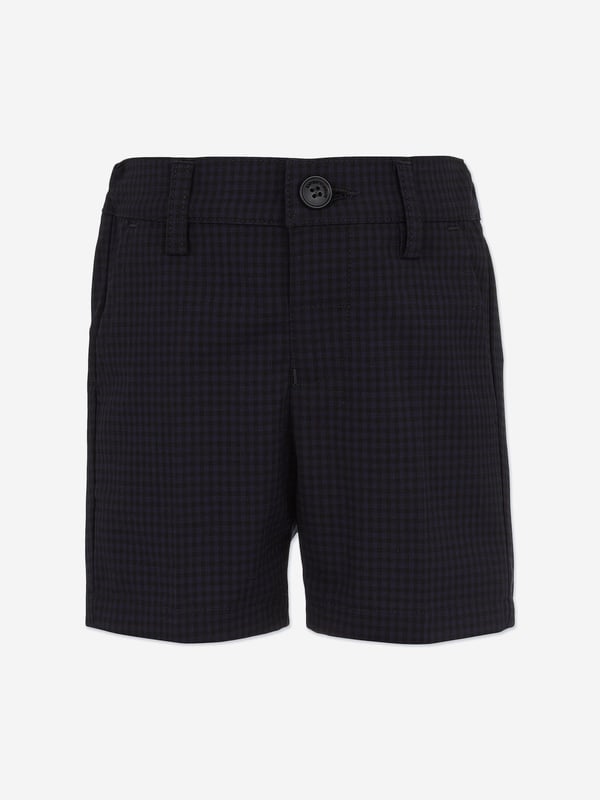Baby Boys Short Set in Navy Introducing the exquisite Emporio Armani Baby Boys Short Set in Navy, an essential ensemble for the discerning little gentleman's SS2025 wardrobe. Crafted with the signature flair of Emporio Armani, this set is the epitome of style meets comfort. Luxurious Comfort Tailored from premium, soft fabrics for utmost comfort. Distinctive Style Chic navy hue complemented by a subtle designer emblem. Perfect Fit Designed to fit snugly while ensuring easy movement. Machine Washable Effortless maintenance without compromising on quality.Elevate your young one's style this season with this unparalleled short set.