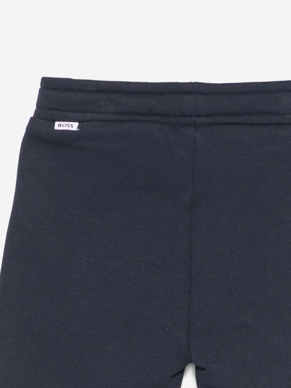 BOSS Baby Boys Logo Shorts in Navy Introduce the epitome of miniature chic with the BOSS Baby Boys Logo Shorts in Navy. Crafted with precision for SS2025, these shorts are the quintessence of style comfort for any young trendsetter. Here's why they're a must-have Elegant Navy Hue A classic, versatile colour that exudes sophistication. Iconic BOSS Branding Discreet yet distinctive logo detail for a touch of luxury. Premium Comfort Soft, breathable fabric ensures comfort all day long. Durable Design Made to withstand the adventures of playful toddlers.Refresh your little one's wardrobe with these stylish, high-quality shorts. Perfect for any occasion, they promise to keep him looking sharp feeling comfortable.