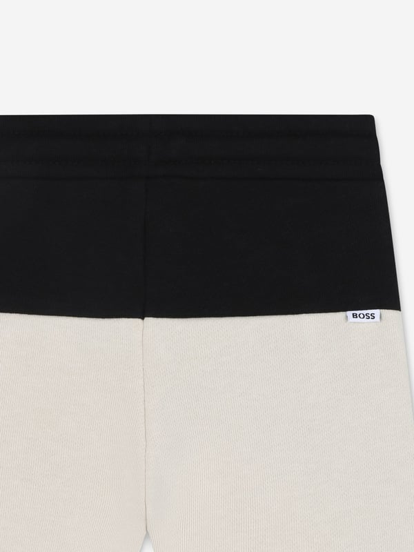 Introducing the BOSS Baby Boys Colourblock Shorts in Black a sophisticated addition to any young gentleman's SS2025 wardrobe. Exquisitely crafted from premium materials, these shorts offer both flair and comfort. Notable features include Chic Colourblock Design Striking black hues paired with a clean, modern silhouette ensures your little one looks sharp. Supreme Comfort Soft, breathable fabric perfect for all-day play. Durable Fabrication Crafted to withstand the rigours of childhood. Elevate your child's style this season with BOSS.