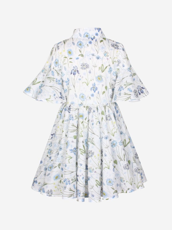 Step into the season with the 'Girls Little Sister Blue Meadow Print Dress in White' from Jessie and James, an essential addition to your little one's SS2025 wardrobe. Crafted with elegance and panache, this dress encapsulates the joy of summer with its delicate features Eye-Catching Meadow Print Features a vibrant and charming blue meadow design, perfect for sunny days. Exquisite Craftsmanship Expertly tailored using premium materials for both comfort and style. Versatile Style Ideal for both special occasions and casual outings, ensuring your girl looks her best always.Revitalise her collection with this pristine white, fashion-forward piece!