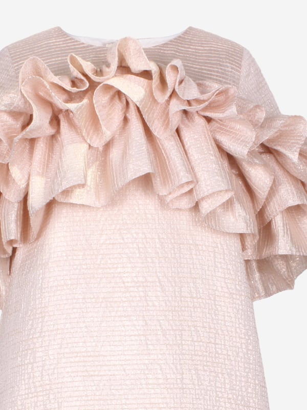 Introducing the exquisite Girls Flutterby A-Line Ruffle Dress in Pink by Jessie and James, an essential addition for SS2025. Meticulously designed to infuse charm elegance into your girl's wardrobe Enchanting A-Line Silhouette Flatters flows gracefully with every move. Delicate Ruffles Adds a whimsical flourish to the hemline. Soft Pink Palette Perfect for versatile styling options.Revitalize her wardrobe with this stylish and comfortable piece. Shop now!