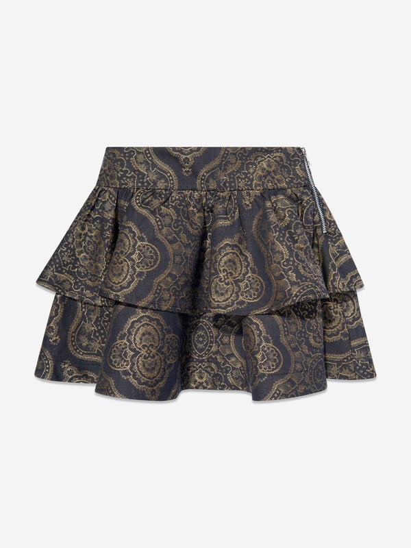 Introducing the exquisite Girls Jacquard Ruffle Skirt in Navy by Etro, an impeccable choice for SS2025. This skirt effortlessly melds opulence with youthful charm, perfect for any stylish young lady's wardrobe. Key features include Lavish Jacquard Fabric Crafted from high-quality jacquard, ensuring durability and luxury. Charming Ruffle Detail Adds a whimsical touch and dynamic movement. Elegant Navy Hue Versatile and timeless, offering endless styling options.Elevate her ensemble with this must-have piece from Etro where style meets sophistication. Order now!
