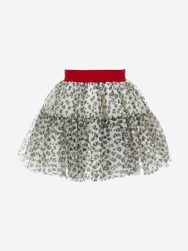 Girls Leopard Tulle Tutu in Beige Introducing the exquisite Girls Leopard Tulle Tutu in Beige by Monnalisa, perfect for enhancing your little girl's wardrobe for SS2025. Crafted with meticulous attention to detail and style, it's a quintessential piece for any fashionable young lady. Exquisite Beige Hue Elegantly neutral, blending with any top. Luxurious Leopard Print Adds a chic, playful touch. Premium Tulle Fabric Ensures comfort lasting elegance. Perfect for Special Occasions Ideal for parties or stylish day outs.Invest in this timeless tutu and give her a taste of fashion-forward sophistication this season.