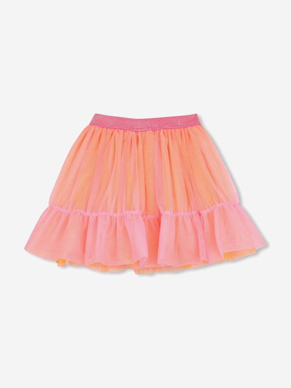 Billieblush incorporate high quality detailing and an advanced outlook on contemporary designs. This girls pink skirt is envisioned in beautiful high quality. It features a glittery orange tulle adorned with iridescent 3D flowers on the front. The tape waistband provide sleek, sophisticated charm and comfortable fitting. 100 Polyester Lining 97 Polyester, 3 Cotton Machine Wash 30C