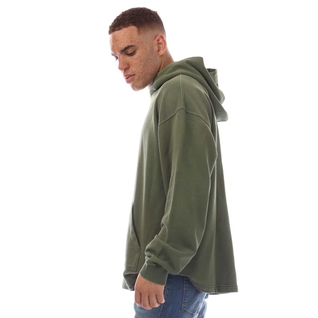 100% Cotton. Design: Logo, Printed, Puffy, Text. Hood Features: Sew-On. Neckline: Hooded. Sleeve-Type: Long-Sleeved. Cuff: Ribbed. Fit: Relaxed Fit. Pockets: 1 Kangaroo Pocket. Fastening: Pull Over. XS: 36 in.