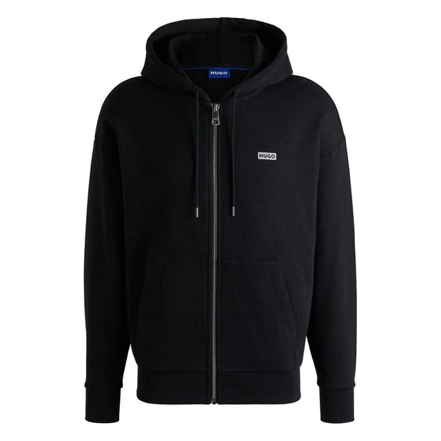 100% Baumwolle. Gewebe: Frottee. Design: Logo, Unifarben. Gewebetechnik: Atmungsaktiv. Kapuzenmerkmale: mit Kordelzug. Mit Kapuze. Langärmlig. Bündchen: gerippt. Passform: Lose. Taschenart: Zwei Seitentaschen. Durchgehender Reißverschluss. M: 96,52 cm. L: 102 cm.