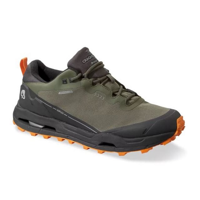 Upper: Mesh, Polyester, PVC, TPU. Lining: Polyester. Insole: Arneflex, Foam. Midsole: EVA Foam. Outsole: Litebase, Rubber, Vibram. 4 Eyelets. Fabric Technology: Adflex, Anti-Fatigue, Anti-Insect Treatment, Aqua Dry, Breathable, Durable, High Density, Nosilife, Waterproof. Padded Collar, Pull Tab, Rubber Heel, Rubber Toe Bumper. Flat Heel. Cut: Low. Design: Logo, Text. Toe Style: Round. Fastening: Ghillie Lacing. Sustainability: Made from Recycled Materials.
