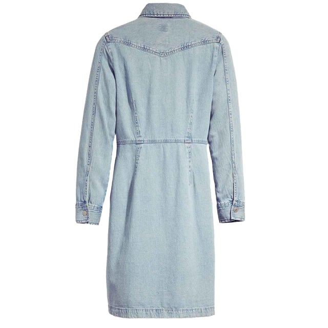 60% Lyocell, 40% Katoen. Stof: Denim. Geschikt: Standaard. Ontwerp: Eenvoudig. Sluiting: Knoopsluiting. Halsuitsnijding: Klassiek, Gekraagd. Mouwtype: Met lange mouwen. Lengte: Mini. Zakken: 2 borstzakken, geknoopt, 2 zijzakken. Manchet: Geknoopt. 10 VK: 37 in.