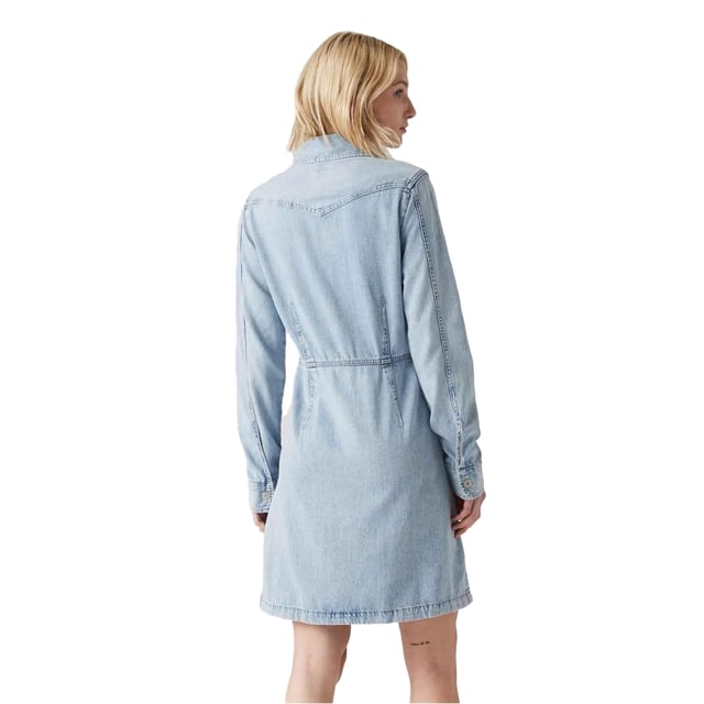 60% Lyocell, 40% Katoen. Stof: Denim. Geschikt: Standaard. Ontwerp: Eenvoudig. Sluiting: Knoopsluiting. Halsuitsnijding: Klassiek, Gekraagd. Mouwtype: Met lange mouwen. Lengte: Mini. Zakken: 2 borstzakken, geknoopt, 2 zijzakken. Manchet: Geknoopt. 10 VK: 37 in.