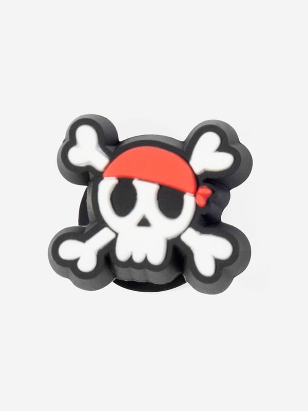 Add some swashbuckling style to your Crocs with the Tiny Pirate Skull Jibbitz charm! This detailed accessory features a miniature pirate skull design. Easy to customise and perfect for all ages, it adds a dash of pirate flair to your footwear. Set sail for fun and fashionget yours today! NOTE Sold Separately to Shoe Not a Toy Not Intended For Children Under 3 Years Of Age