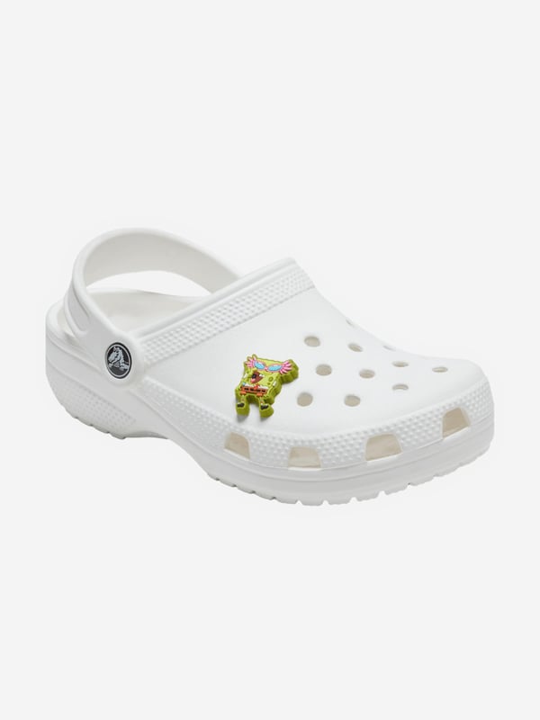 Add a splash of joy to your Crocs with the SpongeBob Jibbitz charm! This delightful accessory features SpongeBob's cheerful face in vibrant colours, fitting snugly into your Crocs' holes. Easy to pop in and out, it's perfect for kids and adults looking to customise their shoes with a touch of undersea fun. Bring SpongeBob along on all your adventuresget your charm today! NOTE Sold Separately to Shoe Not a Toy Not Intended For Children Under 3 Years Of Age