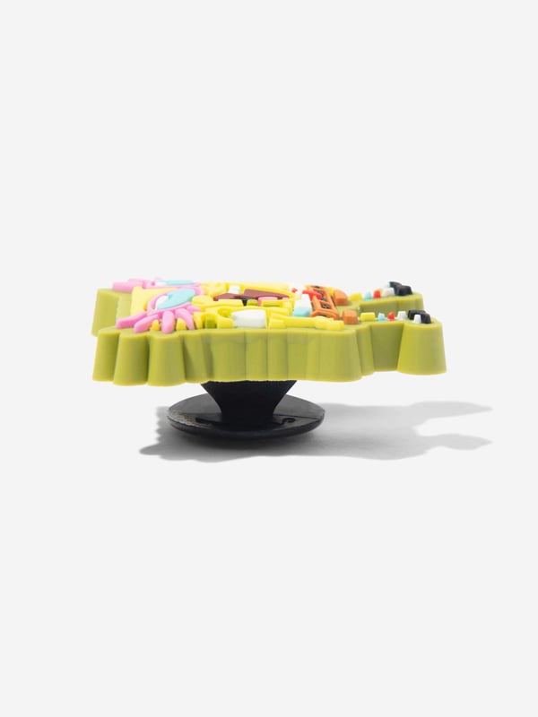 Add a splash of joy to your Crocs with the SpongeBob Jibbitz charm! This delightful accessory features SpongeBob's cheerful face in vibrant colours, fitting snugly into your Crocs' holes. Easy to pop in and out, it's perfect for kids and adults looking to customise their shoes with a touch of undersea fun. Bring SpongeBob along on all your adventuresget your charm today! NOTE Sold Separately to Shoe Not a Toy Not Intended For Children Under 3 Years Of Age