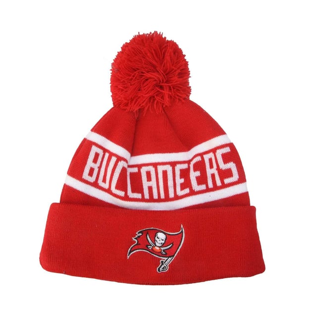 New Era Volwassen uniseks Buccaneer muts (Rood) 100% acryl. Voering: Fleece. Stof: Gebreid. Ontwerp: Bobble, Kuif, Geborduurd. Opgedraaid manchet. 100% Officieel Gelicentieerd.