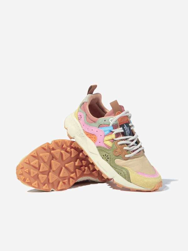 Flower Mountain combine vibrant imagery with beautiful, eco-friendly properties. These Yamano 3 trainers in multicolour are engineered in the finest high quality. NOTE Fit is Half a Size Up Refer to EU Size. Nylon Upper Rubber Sole Multi Panelled Uppers Leather Lining Natural Cork Antibacterial Insoles Nylon Heel And Tongue Pull Tab Eva Midsole 61 Polyester, 39 Pig Skin