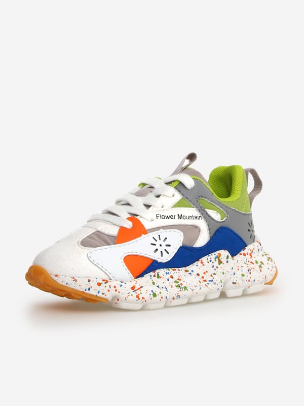 Introducing the exquisitely crafted Kids Saburo Trainers by Flower Mountain for AW2024. Perfect for both boys and girls, these multicoloured sneakers embody both flamboyance and function. Key features include Vibrant Colour Palette Captures the playfulness of childhood in every step. Premium Material Ensures durability and comfort, ideal for growing feet. Versatile Design Effortlessly complements various outfits, making it a wardrobe essential.Elevate your childs ensemble with these enchanting trainers!