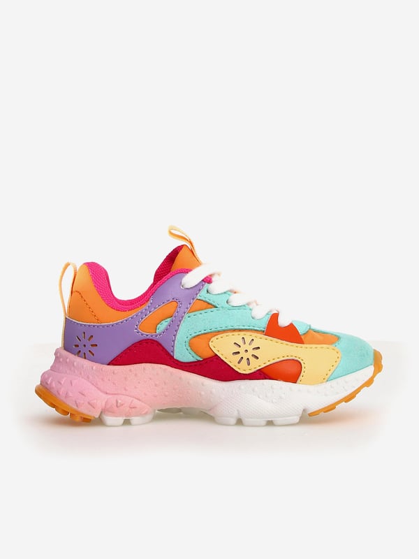 Introducing the exquisite Kids Saburo Trainers by Flower Mountain, a dazzling addition to any young trendsetter's collection for SS2025. Designed with meticulous attention to detail, these multicoloured marvels blend function with flair. Vibrant Design A kaleidoscope of colours ensures your child stands out. Supreme Comfort Crafted for all-day wear without compromising on style. Versatile Fit Ideal for both boys and girls, promoting inclusivity.Elevate your child's ensemble with the Saburo Trainerswhere style meets comfort effortlessly.